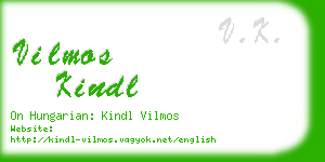 vilmos kindl business card